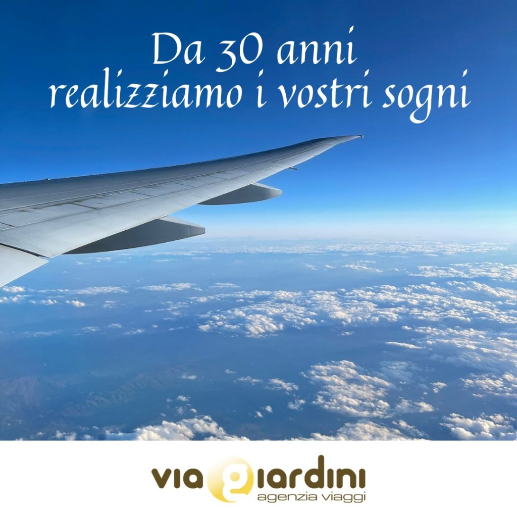 i 30 anni dell'agenzia viaggi via giardini